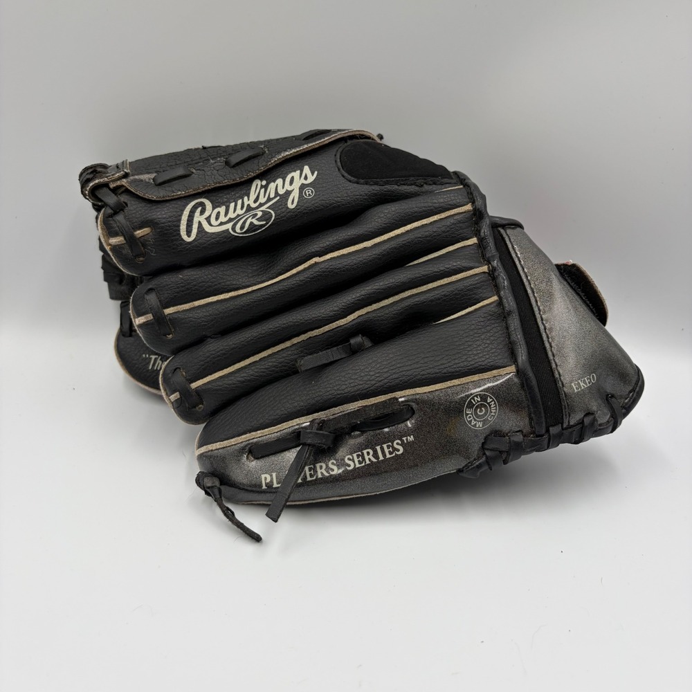 Rawlings Baseball Glove PL129BPU 11" Players Series Black Youth LHT Pre-owned